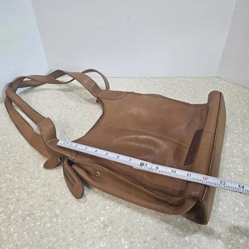 Fossil 75082 Brown Leather Crossbody Purse Bag Multi Organizer Zipper & Snap - Picture 8 of 14
